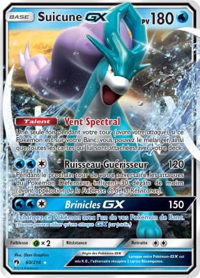 Carte Pokémon Suicune-GX 60/214 Ultra Rare Tonnerre Perdu