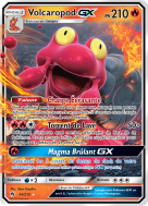 Carte Pokémon Volcaropod-GX 44/214 Ultra Rare Tonnerre Perdu