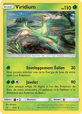 Carte Pokémon Viridium 8/73 Holographique Légendes Brillantes