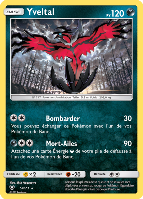 Carte Pokémon Yveltal 54/73 Holographique Légendes Brillantes