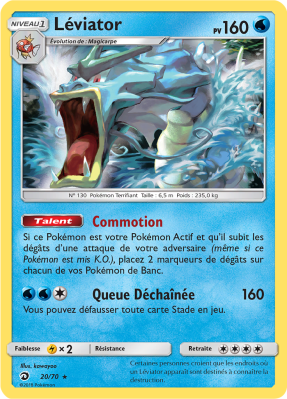 Carte Pokémon Léviator 20/70 Holographique Majesté des Dragons