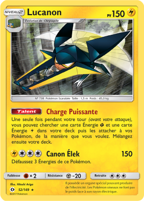 Carte Pokémon Lucanon 52/149 Holographique Soleil et Lune (JCC)