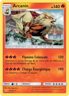 Carte Pokémon Arcanin 22/214 Holographique Alliance Infaillible
