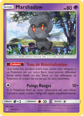Carte Pokémon Marshadow 81/214 Holographique Alliance Infaillible