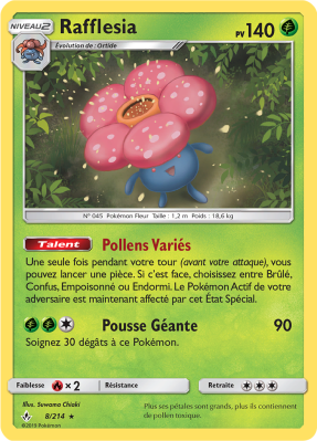 Carte Pokémon Rafflesia 8/214 Holographique Alliance Infaillible