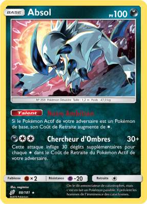 Carte Pokémon Absol 88/181 Holographique Duo de Choc