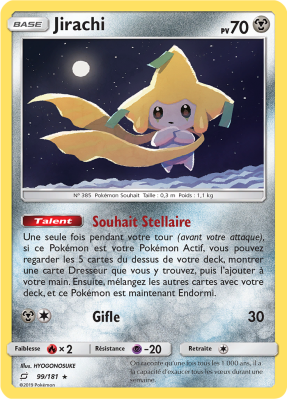 Carte Pokémon Jirachi 99/181 Holographique Duo de Choc