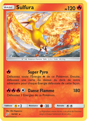 Carte Pokémon Sulfura 19/181 Holographique Duo de Choc