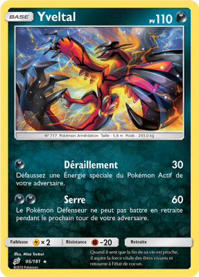 Carte Pokémon Yveltal 95/181 Holographique Duo de Choc