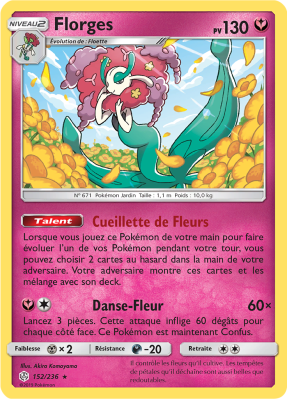 Carte Pokémon Florges 152/236 Holographique Éclipse Cosmique
