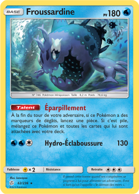 Carte Pokémon Froussardine 62/236 Holographique Éclipse Cosmique