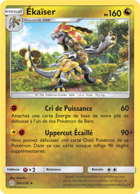 Carte Pokémon Ékaïser 163/236 Holographique Éclipse Cosmique