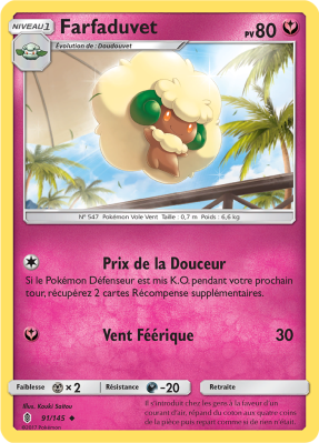 Carte Pokémon Farfaduvet 91/145 Peu Commune Gardiens Ascendants