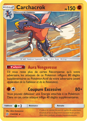 Carte Pokémon Carchacrok 114/236 Holographique Harmonie des Esprits