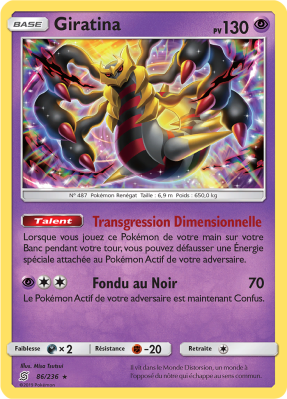 Carte Pokémon Giratina 86/236 Holographique Harmonie des Esprits