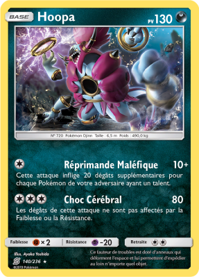 Carte Pokémon Hoopa 140/236 Holographique Harmonie des Esprits