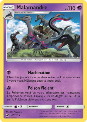 Carte Pokémon Malamandre 47/111 Holographique Invasion Carmin