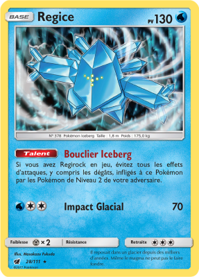 Carte Pokémon Regice 28/111 Holographique Invasion Carmin