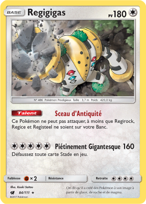 Carte Pokémon Regigigas 84/111 Holographique Invasion Carmin