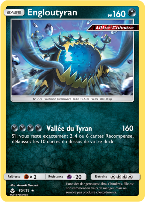 Carte Pokémon Engloutyran 80/131 Holographique Lumière Interdite
