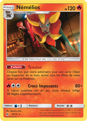 Carte Pokémon Némélios 19/131 Holographique Lumière Interdite