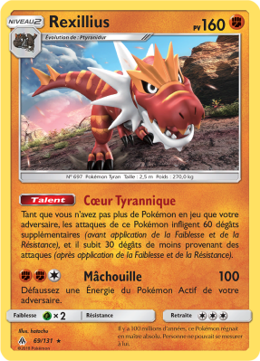 Carte Pokémon Rexillius 69/131 Holographique Lumière Interdite