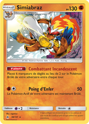 Carte Pokémon Simiabraz 59/131 Holographique Lumière Interdite