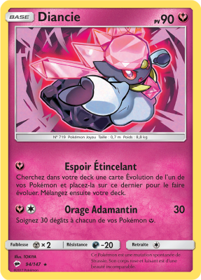 Carte Pokémon Diancie 94/147 Holographique Ombres Ardentes