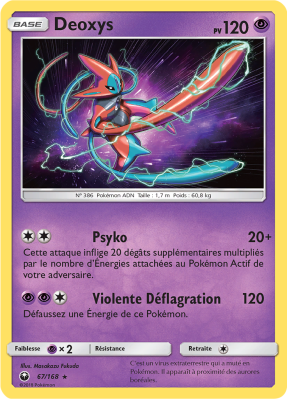 Carte Pokémon Deoxys 67/168 Holographique Tempête Céleste