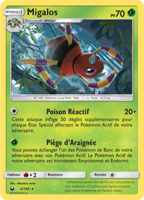 Carte Pokémon Migalos 6/168 Holographique Tempête Céleste
