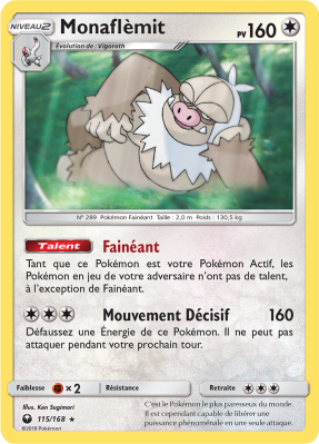 Carte Pokémon Monaflèmit 115/168 Holographique Tempête Céleste