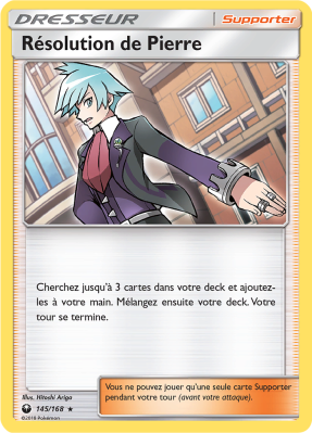 Carte Pokémon Résolution de Pierre 145/168 Holographique Tempête Céleste