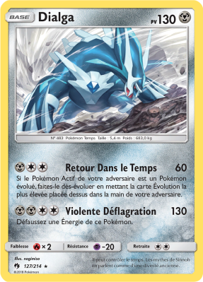 Carte Pokémon Dialga 127/214 Holographique Tonnerre Perdu