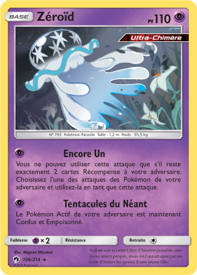 Carte Pokémon Zéroïd 106/214 Holographique Tonnerre Perdu