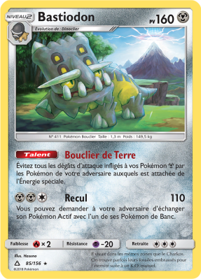 Carte Pokémon Bastiodon 85/156 Holographique Ultra-Prisme