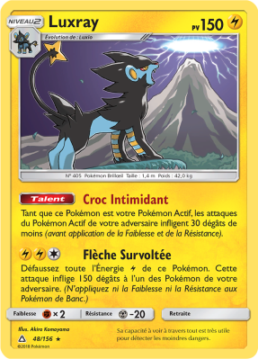 Carte Pokémon Luxray 48/156 Holographique Ultra-Prisme