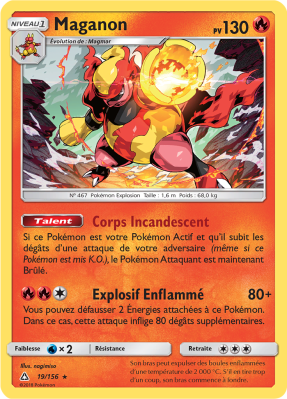 Carte Pokémon Maganon 19/156 Holographique Ultra-Prisme