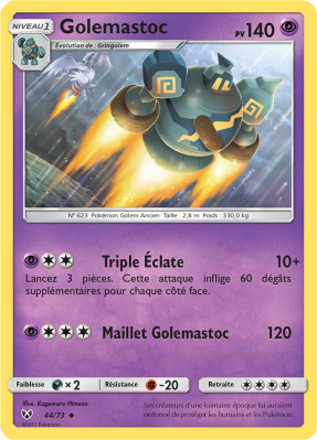Carte Pokémon Golemastoc 44/73 Peu commune Légendes Brillantes