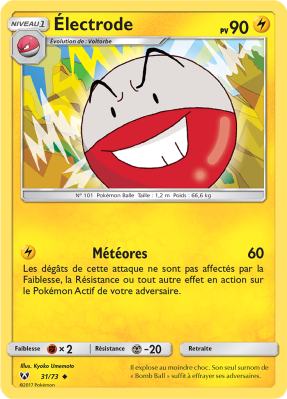 Carte Pokémon Électrode 31/73 Peu commune Légendes Brillantes