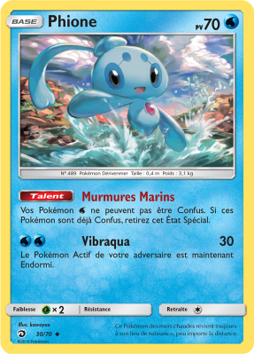 Carte Pokémon Phione 30/70 Peu commune Majesté des Dragons