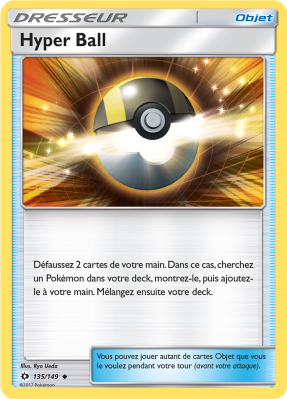 Carte Pokémon Hyper Ball 135/149 Peu commune Soleil et Lune (JCC)