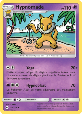Carte Pokémon Hypnomade 60/149 Peu commune Soleil et Lune (JCC)