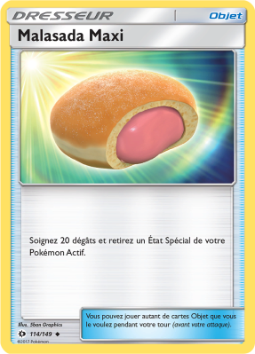Carte Pokémon Malasada Maxi 114/149 Peu commune Soleil et Lune (JCC)