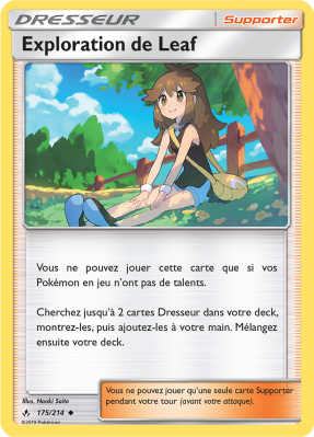Carte Pokémon Exploration de Leaf 175/214 Peu commune Alliance Infaillible