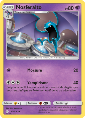 Carte Pokémon Nosferalto 65/214 Peu commune Alliance Infaillible