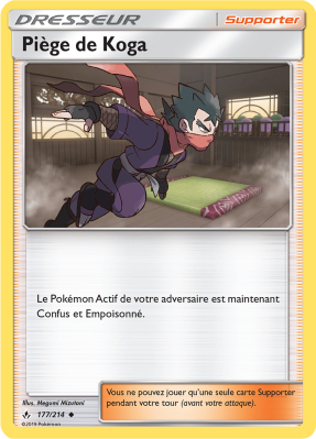 Carte Pokémon Piège de Koga 177/214 Peu commune Alliance Infaillible