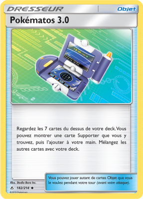 Carte Pokémon Pokématos 3.0 182/214 Peu commune Alliance Infaillible