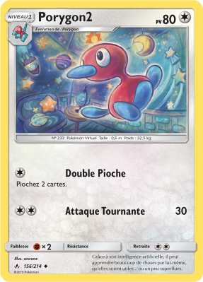 Carte Pokémon Porygon2 156/214 Peu commune Alliance Infaillible