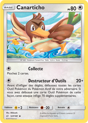 Carte Pokémon Canarticho 127/181 Peu commune Duo de Choc