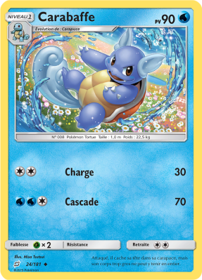 Carte Pokémon Carabaffe 24/181 Peu commune Duo de Choc